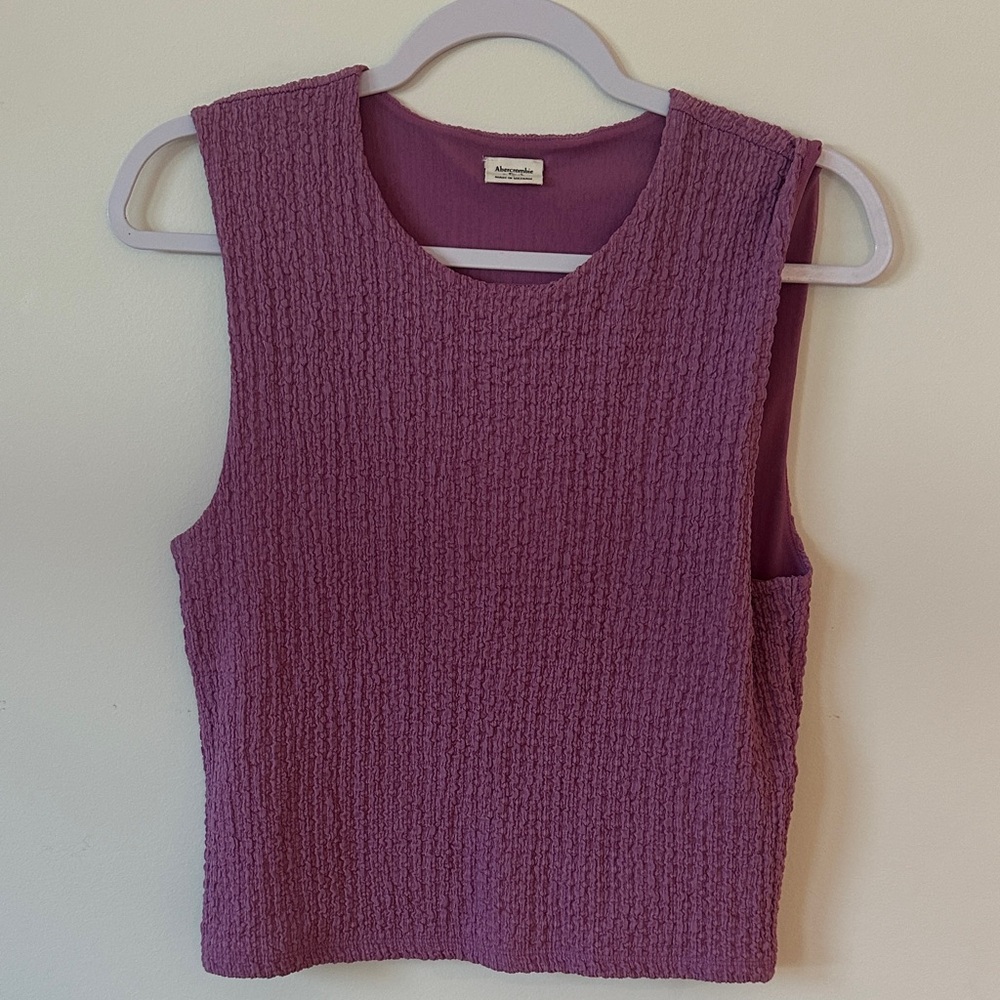 Abercrombie & Fitch Textured Tank Top in Purple
